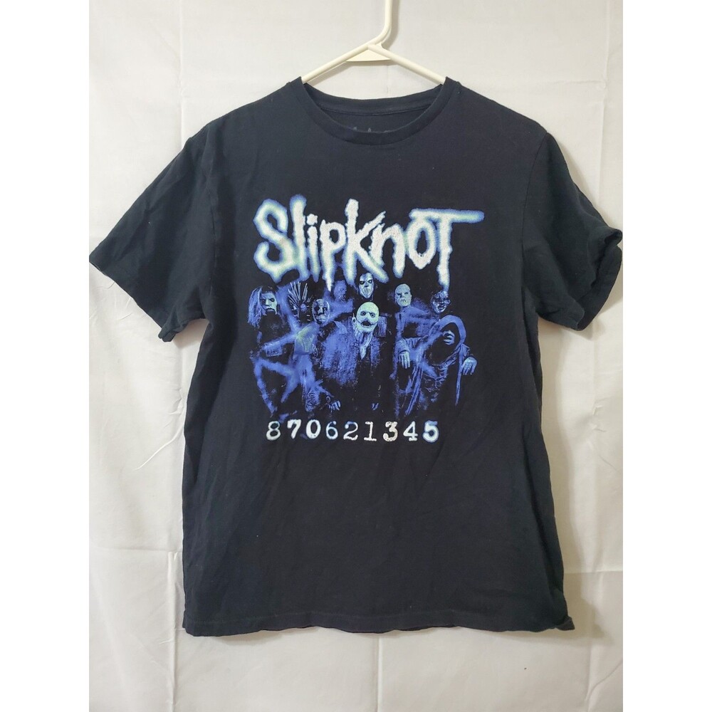 Slipknot Member Numbers T-shirt Band 870621345 Size Medium 2 Sided Black Cotton